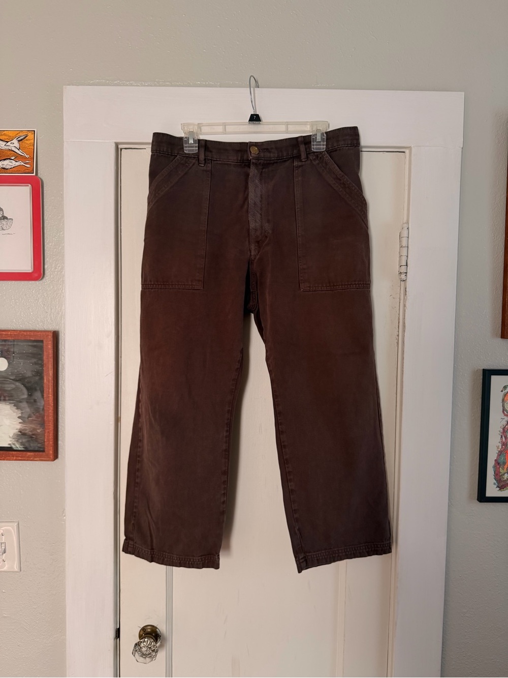 Big Bud Press Work Pants Espresso Brown Petite Large - Fair Condition